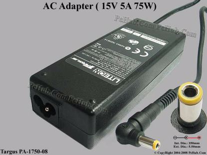 Picture of Targus PA-1750-08 AC Adapter- Laptop 15V 5A, Tip C