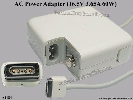 Adaptateur Secteur - Pour Apple MacBook (Pro) - A1181 A1184 A1185 - 16,5V  3,65A 60W - Magsafe 1 (pas MagSafe 2) - Tranfo Bloc Adaptateur Alim