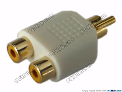 69907- White / Gold Tone Plug