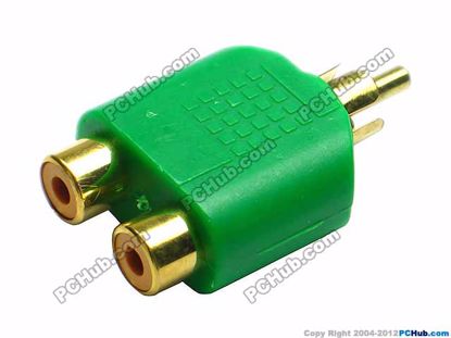 69908- Green / Gold Tone Plug