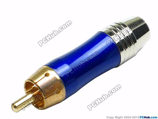 69919- Blue Alloy Handle. Gold Tone Plug