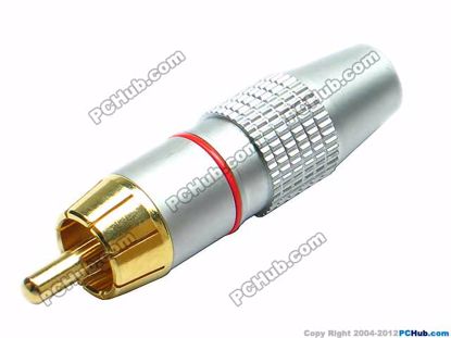 69924- 0838. Red Belt Alloy Handle. Gold Tone Plug