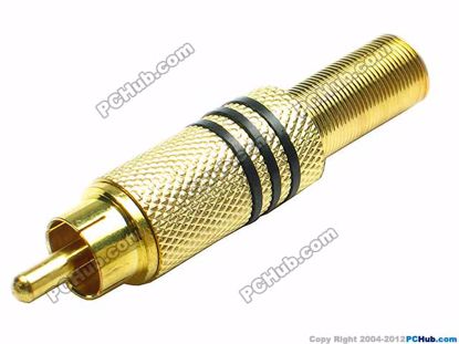 69927- Black Belt Alloy Handle. Gold Tone Plug
