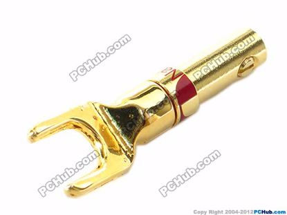 70053- 0515F. Screw Type. Red Belt. Gold Plated