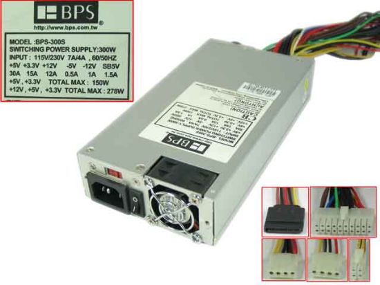 BPS BPS-300S Server - Power Supply 300W, 1U, BPS-300S