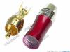 69917- Red Alloy Handle. Gold Tone Plug