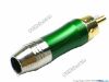 69918- Green Alloy Handle. Gold Tone Plug
