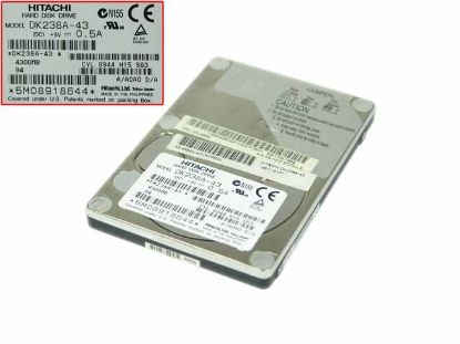 Hitachi DK238A-43 HDD 2.5" IDE 1.2GB - 5GB 4.3GB, 2.5" IDE, 4,200rpm, 2M