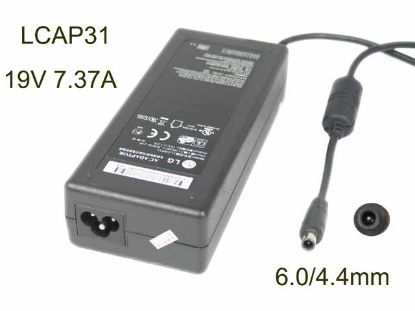LG AC Adapter (LG) AC Adapter- Laptop LCAP31, 19V 7.37A, Barrel 6.0/4.4mmWP,  3P, New
