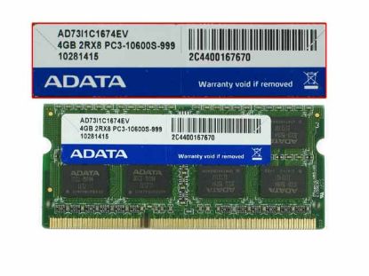 ADATA AD73I1C1674EV Laptop DDR3-1333 4GB, DDR3-1333, PC3-10600S, AD73I1C1674EV, Laptop