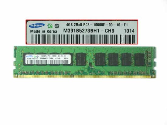 Samsung M391B5273BH1-CH9 Server DDR3-1333 4GB, DDR3-1333, ECC, PC3-10600E, M391B5273BH1-CH9