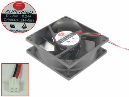 Picture of Superred CHA8024EBN-K(E) Server - Square Fan sq80x80x25, w10x2x2, 24V 0.24A