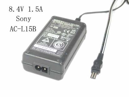 Picture of Sony Common Item (Sony) AC Adapter 5V-12V AC-L15B, 8.4V 1.5A, Rectangular Tip, 2-Prong