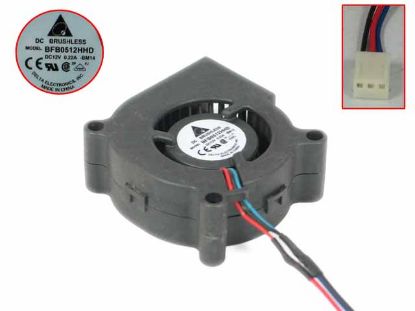 Picture of Delta Electronics BFB0512HHD Server - Blower Fan BM14, bw50x50x20mm, 3-wire, 12V 0.22A