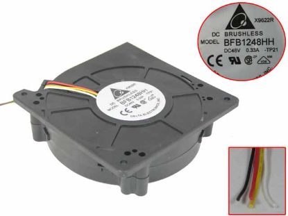 Picture of Delta Electronics BFB1248HH Server - Blower Fan -TP21, bw120x120x32mm, DC 48V 0.33A, 4-wire