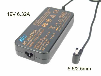 Picture of ASUS Common Item (Asus) AC Adapter- Laptop 19V 6.32A, 5.5/2.5mm, 3-Prong