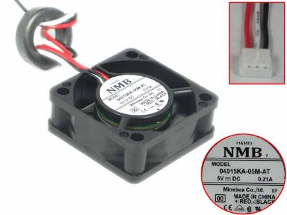 Picture of NMB-MAT / Minebea 04015KA-05M-AT Server - Square Fan 00, 5V0.21A, sq40x40x15mm, 3W