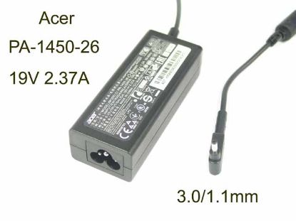 Picture of Acer AC Adapter (Acer) AC Adapter- Laptop PA-1450-26, 19V 2.37A, 3.0/1.1mm, 3P, New