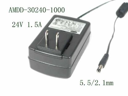 Picture of Other Brands SCEPTRE AC Adapter 20V & Above AMDD-30240-1000, 24V 1.5A, 5.5/2.1mm, US 2P Plug,