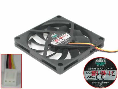 Picture of Cooler Master A8010-18RA-3DN-F1 Server - Square Fan sq80x80x10, w80x3x3P, DC 5V 0.25A