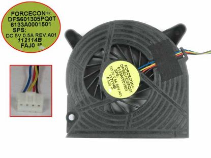 Picture of Forcecon DFS601305PQ0T Cooling Fan  FAJ0, 5V 0.5A Bare, W50x4x4xP