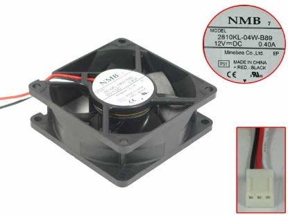 Picture of NMB-MAT / Minebea 2810KL-04W-B89 Server - Square Fan P51, DC 12V 0.40A