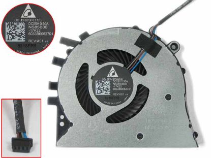 Picture of Delta Electronics NS85B00 Cooling Fan  17K22, DC 5V 0.50A Bare Fan, 4-Wire, New