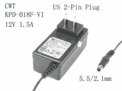 Picture of CWT / Channel Well Technology KPD-018F-VI AC Adapter 5V-12V KPD-018F-VI