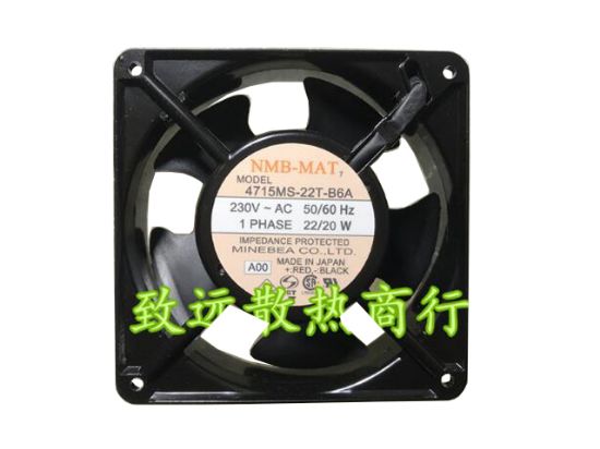 Picture of NMB-MAT / Minebea 4715MS-22T-B6A Server-Square Fan 4715MS-22T-B6A, A00