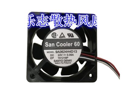 Picture of Sanyo Denki 9A0624H4D13 Server-Square Fan 9A0624H4D13