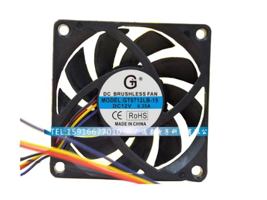 Picture of GT / Guangtai GT0712LB-15 Server-Square Fan GT0712LB-15