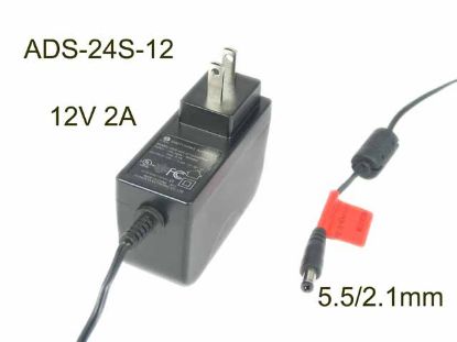 Picture of LG ADS-24S-12 AC Adapter - NEW Original 12V 2A, 5.5/2.1mm, US 2-Pin, New