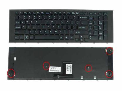 Picture of Sony Vaio VPCEC Series  Keyboard 148793611, US, Black with Frame