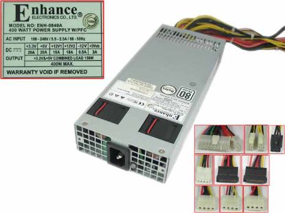 Picture of Enhance ENH-0840A Server - Power Supply 400W, ENH-0840A, ENH-0840A-G