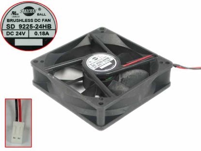 Picture of SINWAN SD9225-24HB Server - Square Fan 24V0.18A, sq92x92x25mm, 2W