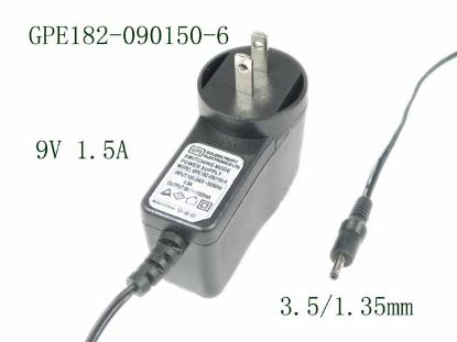 Picture of GPE GPE182-090150-6 AC Adapter 5V-12V 9V 1.5A, 3.5/1.35mm, US 2P Plug, New