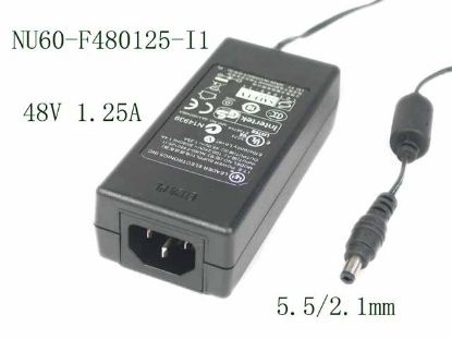 Picture of LEI / Leader NU60-F480125-I1 AC Adapter 20V & Above 48V 1.25A, 5.5/2.1mm, C14, New