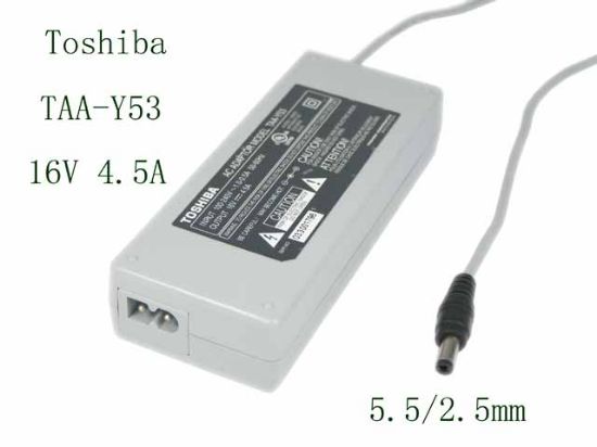 Picture of Toshiba AC Adapter (Toshiba) AC Adapter 13V-19V 16V 4.5A, 5.5/2.5mm, 2P