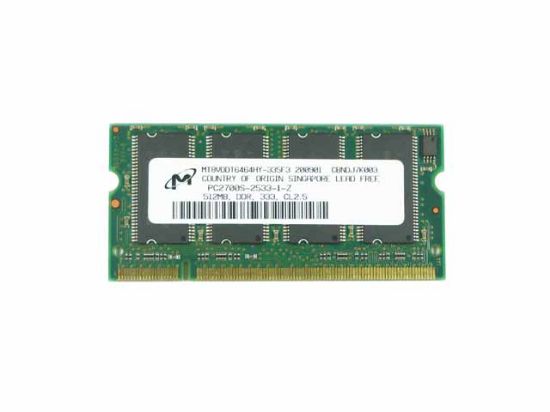 Picture of Micron MT8VDDT6464HY-335F3 Laptop DDR-333 512MB, DDR-333, PC2700S, MT8VDDT6464HY-335F3, Lapt
