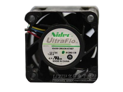 Picture of Nidec W40S12BGD5-57A57 Server-Square Fan W40S12BGD5-57A57, 5126G CB