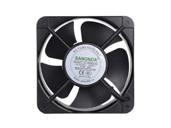 Picture of SANONDA KF18060HBL Server-Square Fan KF18060HBL, Alloy Framed