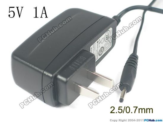 Picture of DVE DSC-6PFA-05 AC Adapter - NEW Original 5V 1A, 2.5/0.7mm, US 2-Pin, New