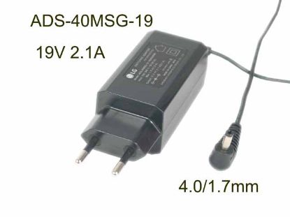 Picture of LG AC Adapter (LG) AC Adapter- Laptop ADS-40MSG-19, 19V 2.1A, 4.0/1.7mm, EU 2P Plug, New