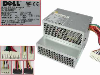 Picture of Dell OptiPlex GX740 Server - Power Supply H280P-01, HP-Q2828F3P, NH429