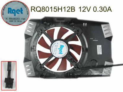 Picture of Other Brands RQET Server - Frameless / GPU Fan 12V 0.30A, W80x2x2, D75xC63, Black, Framed, 4H