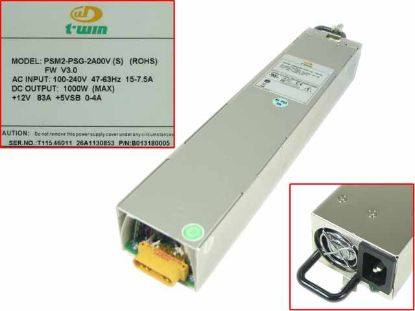 Picture of TWIN PSM2-PSG-2A00V Server - Power Supply PSM2-PSG-2A00V (S) (ROHS), B013180005, 1000W