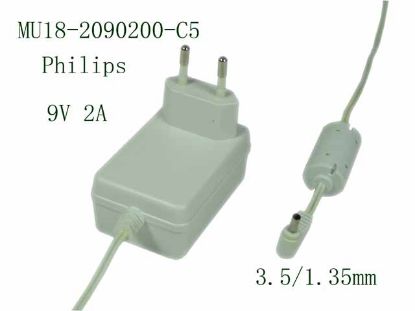 Picture of Philips Common Item (Philips) AC Adapter 5V-12V 9V 2A, 3.5/1.35mm, EU 2P