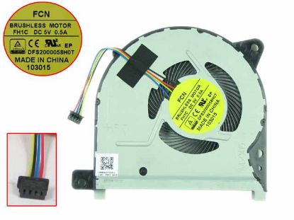 Picture of Forcecon DFS2000058H0T Cooling Fan  FH1C, 5V 0.50A, 30x4Wx4P, Bare