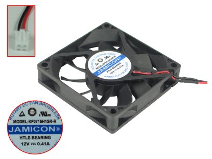 Picture of Jamicon KF0715H1SR-R Server - Square Fan 12V0.41A, sq70x70x15mm, 2W
