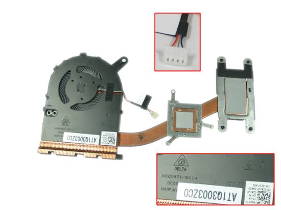 Picture of Dell Inspiron 14 7460 Cooling Fan  DC 5V 0.5A Heatsink Fan, AT1Q3003ZC0, New
